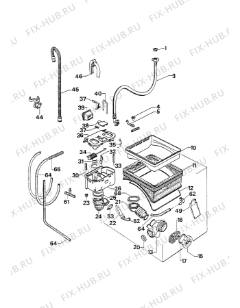 Взрыв-схема стиральной машины Zanussi ZC621X - Схема узла W30 Water details  D